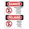 Signmission OSHA Danger Sign, 10" Height, Non-Potable Water No Drinking Bilingual Spanish, DS-D-VS-1502 OS-DS-D-710-VS-1502 - alternate 1